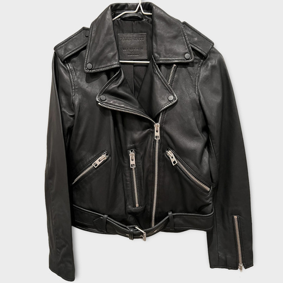 ALLSAINTS Balfern Leather Biker Jacket (US/4) - Picture 3 of 9